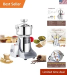 2000W Electric Grain Mill Grinder 800G Stainless Steel High-speed Pulverizer. Fixed Price $133.64.