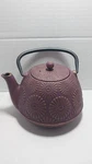 Purple Plum Flower Cast Iron Teapot W/ Strainer World Market. Fixed Price $24.00.