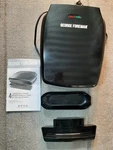 George Foreman GR340FB 4-SERVING Plate Electric Indoor Grill Black. Fixed Price $13.48.