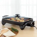 Presto 16 Inch Electric Kitchen Skillet With Glass Cover 06852. Fixed Price $74.99.