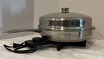 Vtg Farberware 12" Stainless Steel Electric Skillet Model B3022 Working.. Fixed Price $34.00.