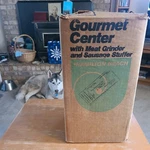 Vintage Hamilton Beach Gourmet Center Meat Grinder W/ Original Box, Untested. Fixed Price $29.99.
