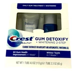 Crest Gum Detoxify Deep Clean + Whitening 2-STEP Toothpaste Kit New Sealed. Fixed Price $6.99.