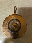 Vtg Mid-century Modern Cooper Copper Frying Pan Skillet Retro Thermometer Wall. Fixed Price $5.49.