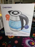 Chefman RJ11-12 1.2L Electric Kettle Stainless Steel New. Fixed Price $18.00.