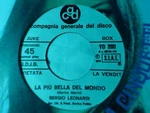 Sergio Leonardi Piu' Bella Del Mondo Massimo Ranieri Vent'anni 7" Juke-box. Fixed Price $51.76.