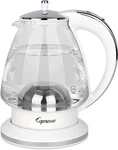 Capresso H2O Glass 48-OZ White Electric Kettle. Fixed Price $69.99.