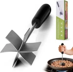 304 Stainless Steel Meat Chopper & Masher, 10 Inch Heat Resistant Ground Beef.... Fixed Price $24.70.