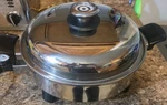 Nutri Stahl 13" Oil Core Stainless Steel Electric Skillet Professional Platinum. Fixed Price $95.00.