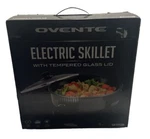 Ovente Electric Skillet 12" W/ Nonstick Aluminum Body Black SK11112B Temp Glass. Fixed Price $29.99.