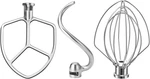 Stainless Steel Stand Mixer Attachments 3-PIECE For Kitchenaid 5.5-6 Qt Tilt .... Fixed Price $53.23.