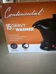 Continental 15 Oz Electric Ceramic Pot & Lid Gravy Warmer. Fixed Price $19.99.