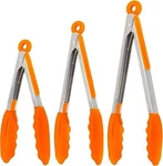 Silicone Kitchen Tongs For Cooking With Tips, Heat Resistant Orange. Fixed Price $17.50.