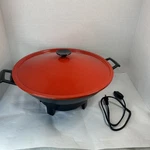 Westbend 6 Qt. Electric Wok Red 79525 # Vintage Read. Fixed Price $50.00.