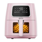 Kitchen Elite 5.5 Qt. Digital Air Fryer, Countertop Cooker With Led Screen, Pink. Fixed Price $59.99.