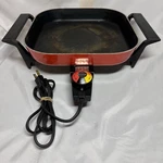 Vintage Jc Penney Non-stick Electric Skillet, Orange, Model 4159, Tested Works. Fixed Price $39.99.