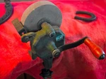 Vintage Antique Cast Iron Hand Crank Bench Clamp Mount Grinder Tool Sharpener. Fixed Price $52.98.