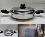 Saladmaster Skillet 11" Versa T304-316 Surgical Stainless Paella Pan & Lid. Fixed Price $498.98.