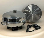 Farberware Stainless Steel Dome Electric Skillet Model 344A W/steamer Usa Tested. Fixed Price $49.92.
