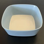 Dansk Graves Studio Ang.l Blue 8" Square Stoneware Serving Dish Bowl Angle. Fixed Price $19.99.