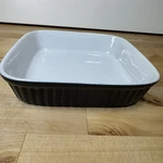 Dansk Navy Blue Square Stoneware Baking Dish Ribbed Portugal 7.5 X. Fixed Price $20.00.