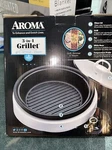 New Aroma 3QT Electric 3-IN-1 Grillet Grill, Slow Cooker, Steamer. Fixed Price $30.00.