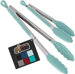 Gorilla Grip Stainless Steel Heat Resistant Kitchen Tongs For Cooking, Set Of 2. Fixed Price $18.03.