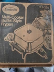 Vintage Sunbeam Multi-cooker Buffet-style Frypan Elec Skillet Cat. No. 7-250 Og. Fixed Price $88.00.