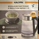Kalorik 1.7L Glass Cordless Electric Kettle 1750W Led Auto Shut-off 360. Fixed Price $37.00.