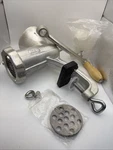 Lem #10 Stainless Steel Meat Grinder Heavy-duty Clamp-on, Manual Hand Operation. Fixed Price $49.99.