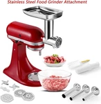 Food Meat Grinder & Sausage Stuffer For Kitchenaid Stand Mixers Stainless Steel. Fixed Price $106.84.