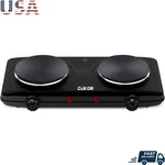 Compact Electric Hot Plate Dual Burner W/ Temperature Control Kitchen Cooking Us. Fixed Price $75.18.