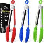 Hotec Mini Silicone Kitchen Tongs For Cooking 7-INCH, Red,blue,green. Fixed Price $14.37.