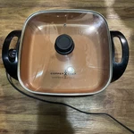 Copper Chef Electric Skillet. 12" X Simmer Saute Steam & Fry Used See Pics. Fixed Price $25.00.