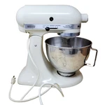 Vintage Hobart Kitchenaid Model K45SS Stand Mixer Cream Color With Bowl Tested. Fixed Price $179.00.