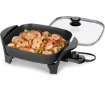 New Proctor Silex Electric Skillet Nonstick Adjustable Temp Glass Lid. Fixed Price $40.00.