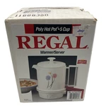 Brand New Regal K7427FD Warmer / Server Poly Hot Pot 5 Cup Bnib Sealed Vintage. Fixed Price $34.99.