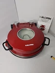 Kalorik Hot Stone Pizza PZM43618 Red Electric 12 Round Handled Indoor Oven. Fixed Price $23.99.