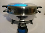 Gorgeous Regal Stainless Steel Society Model 7452 Electric Skillet Frying Pan. Fixed Price $64.00.
