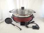 Todd English 13" Electric Skillet Station YS-PSG006 W/ Lid & Steamer Pan. Fixed Price $28.95.