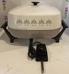 Vintage West Bend Immersible Electric Skillet Fry Pan #102 1200WATTS Cord. Fixed Price $24.50.