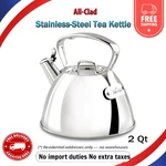 All Clad Stainless Steel Tea Kettle 2 Quart Induction Cookware Silver Pot. Fixed Price $89.95.