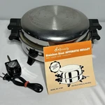 Regal Ware Society 12" Stainless Electric Liquid Core Skillet W/ Dome Lid K7260. Fixed Price $59.95.