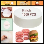 1000PCS Non-stick Hamburger Patty Paper Sheets 6" White Parchment Rounds For Fre. Fixed Price $35.99.
