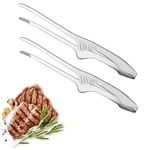 2 Pieces Stainless Steel Grill Tongs For Korean And Japanese Bbq Clean & Conv.... Fixed Price $15.22.