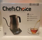 Gooseneck Kettle Electric Digital Base Chefs Choice 1 Quart Black New Tea Coffee. Fixed Price $35.00.