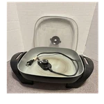 Bella Electric Skillet Black Silver Glass Lid Non-stick Temperature Control. Fixed Price $17.99.