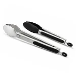 Awria Silicone Tongs For Cooking Heat 9INCH & 12 Inch, Black / Silver. Fixed Price $14.93.