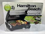 New Hamilton Beach Electric Indoor Searing Grill With Viewing Window Adjustable. Fixed Price $59.96.
