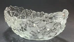 Mikasa Walther Glas Carmen Lead Crystal Bowl West Germany 10.5IN Daisy & Leaves. Fixed Price $19.98.